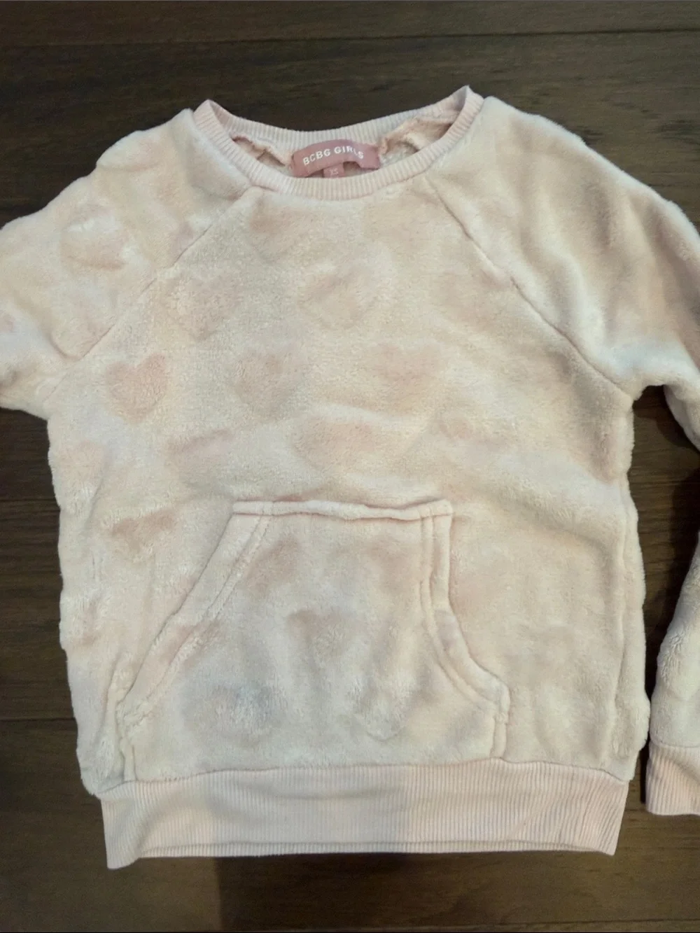 BCBGirls 2 Piece Plush Heart Sleep Set Pink Size XS 5/6 - C45-082